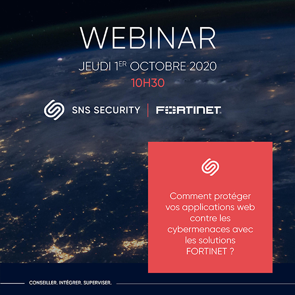 webinar sns security fortinet securisation applications web 1er octobre